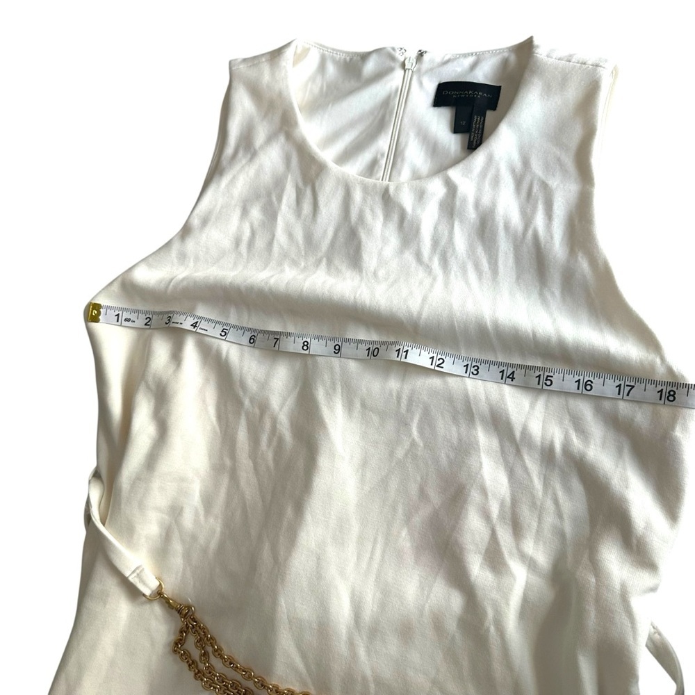 Donna Karan Sleeveless Midi Dress w/ Chain Belt | Size 12 | NWOT - Picture 6 of 7